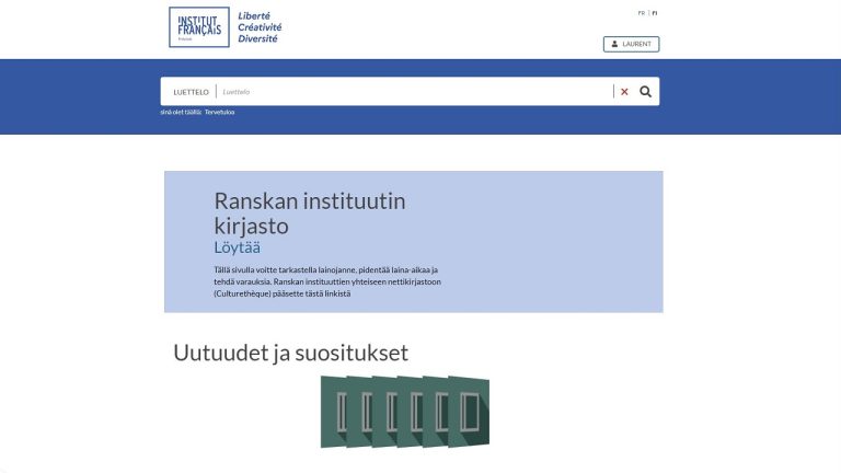 Kirjaston uusi nettisivu