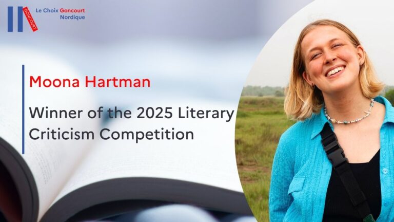 Goncourt Choice 2025: Moona Hartmanis the winner of the literary criticism competition!